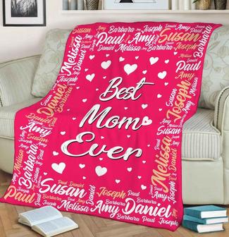 Customized Blanket For Mom, Granny, Nana, Papa, Gift For Grandparent's Day, Christmas, Birthday, Fleece Blanket, Personalized Gift With Name | Mazezy