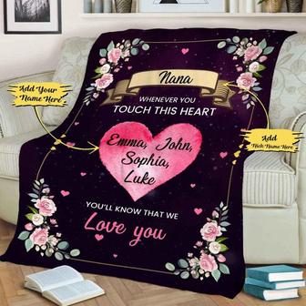 Customized Blanket For Nana/Papa, Mom, Mama, Grandma, Gift For grandparents Day, Christmas, Birthday, Blanket From Grandkids | Mazezy CA