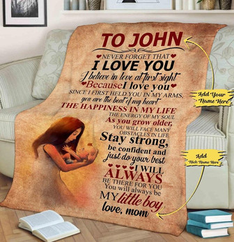 Customized Blanket For Son, Gift For Son, Gift For Christmas, Birthday, Thanksgiving Day, Fleece Blanket For Son, Gift For Son, Son's Day | Mazezy