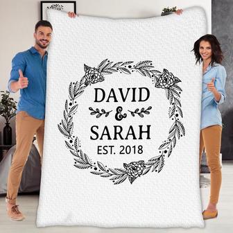Customized Blanket For Wife, Fleece Blanket, Blanket For Wife, Gift For Anniversary, Birthday, Christmas, Couples Engagement Blanket | Mazezy