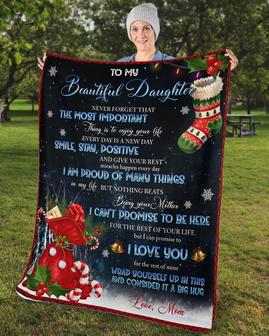 Daughter blankets, Mom and daughter blanket, Custom Fleece Sherpa Blankets,Christmas blanket Gifts, daughter blankets | Mazezy