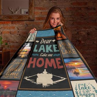 Dear Lake Take Me Home Blanket, Christmas Gift For Camper, Anniversary Gift, Camping Blanket, Outdoor Blanket | Mazezy