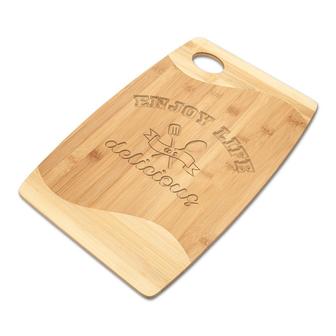 Enjoy Life It Is Delicious Cutting Board | Mazezy