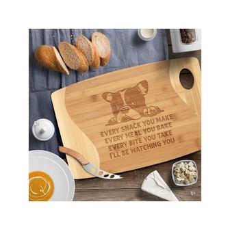 Every Snack You Make French Bulldog Bamboo Cutting Board Funny Dog Lover Owner Kitchen Decor Birthday Christmas Gift for Women Men Mom Dad | Mazezy AU