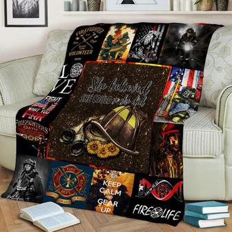 Firefighter Volunteer Blanket, Anniversary Gifts, Christmas Gift For Mother, Anniversary Gift, Firefighter Blanket | Mazezy