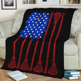 Flag American Blanket, Christmas Blanket For Family , Sherpa Fleece mink Blanket- Christmas Gifts | Mazezy