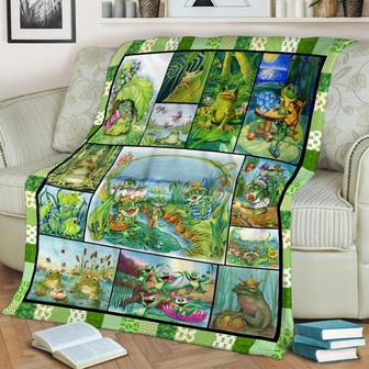 Frog Blanket, Nature Blanket, Family Blanket, Christmas Blanket, Blanket For Gifts, Gift For Her Him | Mazezy