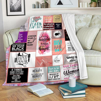 Gift For Hairdresser, Hairdresser Blanket ,Meaningful Gift Sherpa Fleece mink Blanket, - Gifts For Her him | Mazezy