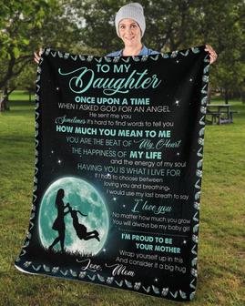 Gifts for daughter blankets, Mom and daughter Mon blanket, Custom Fleece Sherpa Blankets,Christmas blanket Gifts, daughter blankets | Mazezy