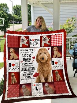 Goldendoodle Blanket, Dog mom blanket, Dog Dad gift,Goldendoodle blanket for Mom, Fleece Sherpa size blanket 30"x40", 50"x60",60"x80", | Mazezy