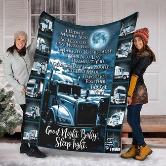 Goodnight Baby Sleep Tight Blanket, Fleece Sherpa Blankets, Tractor Daddy blanket gifts, Christmas gifts for Dad, blanket for tractor | Mazezy DE
