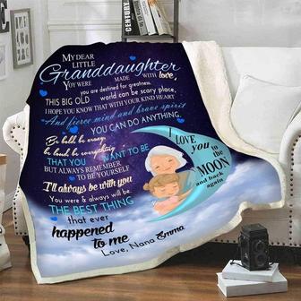 Granddaughter blanket, My dear little granddaughter You were made with love Sherpa Blankets,Christmas blanket Gifts, Grandma gifts | Mazezy