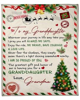 Granddaughter blankets, Christmas gifts from grandma, Custom Fleece Sherpa Blankets,Christmas blanket Gifts, size 30"x40", 50"x60",60"x80" | Mazezy