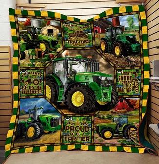 Green tractor blanket, blanket for farmer, Christmas blanket, blanket for daddy, Grandpa gifts for boy, farming truck blanket, gift from mom | Mazezy CA