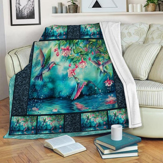 Hummingbirds Blanket, Hummingbirds Blanket, Bird Blanket, Family Throw Blanket, Christmas Blanket, Blanket For Gifts | Mazezy