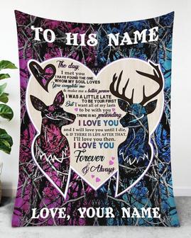 Husband blanket, Personalized Name Blankets, Loverly deer blanket, Fleece Sherpa blanket,valentine's day gifts, blanket for him | Mazezy UK