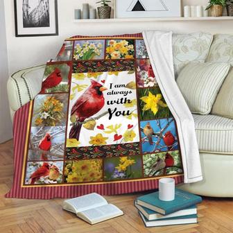I Am Always With You Blanket, Cardinal Blanket, Memorial Blanket, Family Throw Blanket, Christmas Blanket, Blanket For Gifts | Mazezy