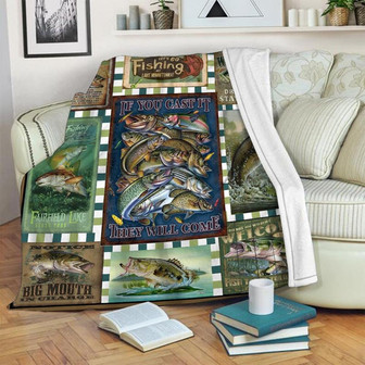 If You Cast It They Will Come Fishing Blanket, Sherpa Fleece mink Blanket, Outdoor Blanket, Fishing blanket | Mazezy