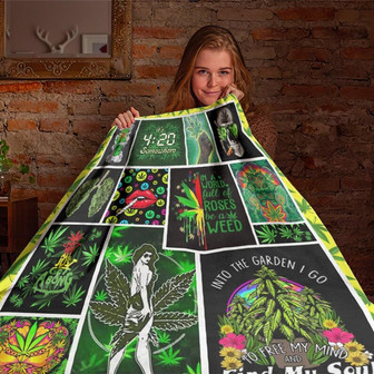 In A World Full Of Rose Be A Weed Blanket, Weed Blanket, Gift For Her, Birthday Gift, Special Blanket | Mazezy