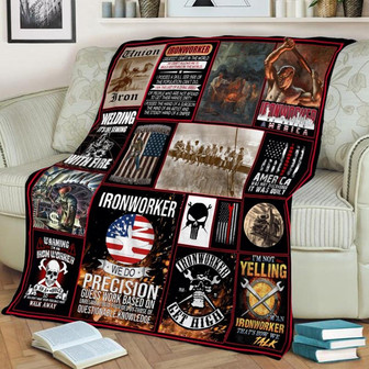 Ironworker Blanket, Gift For Ironworker , Birthday Gift, Special Blanket | Mazezy