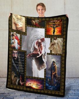 Jesus Blanket, God always here for awareness and beliefs Custom Fleece Sherpa Blankets,Christmas blanket Gifts, Christian blanket gifts | Mazezy
