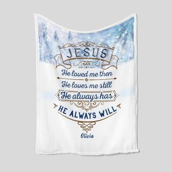 Jesus Blanket, Personalized Name Blanket, Memorial Blanket, Family Throw Blanket | Mazezy