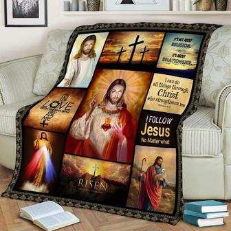 Jesus He Is Rise Blanket, Special Blanket, Anniversary Gift, Christmas Memorial Blanket Gift Friends and Family Gift | Mazezy