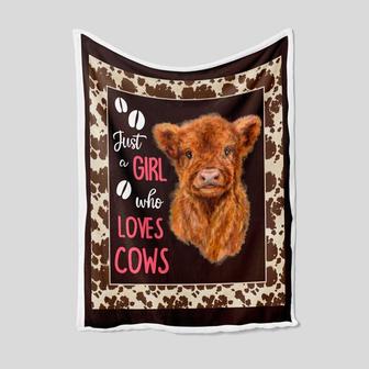 Just A Girl Who Love Cows Blanket, Blanket For Gifts, Family Throw Blanket - Blankets for girls and boys | Mazezy