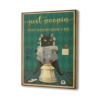 Just Poopin You Know How I Be Canvas | Home Art Decor | Mazezy