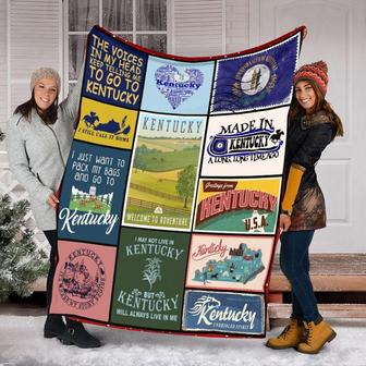 Kentucky Blanket, Fleece Sherpa Mink Blankets, Meaningful Gift, Anniversary Gift, | Mazezy CA