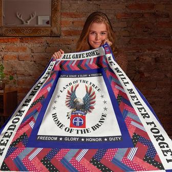 Land Of The Free Home Of The Brave Eagle Blanket , Eagle Blanket, Freedom Blanket, Anniversary Gift | Mazezy