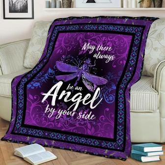 May There always be an Angel By Your Side Special Blanket For Family ,Sherpa Fleece mink Blanket, Meaningful Blanket - Gifts Her Him | Mazezy