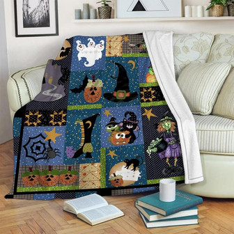 Mischievous Witches Blanket, Blanket For Family ,Sherpa Fleece mink Blanket, Adult Blanket - Gifts Her Him | Mazezy