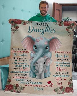 Mom and daughter blankets, elephant blanket gifts from mom dad, Custom Fleece Sherpa Blankets,Christmas blanket Gifts, daughter blankets | Mazezy AU