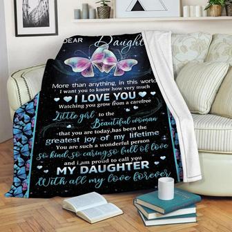 My Dear Daughter Blanket, Gift For Birthday Girl, Anniversary Gift, Daughter Blanket, Gift for Daughter | Mazezy CA