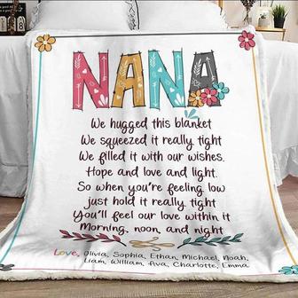 Nana blanket, blanket gift for grandma,mom blanket, granddaughter, mother gifts, Personalized blanket gift, Custom name blanket, custom gift | Mazezy