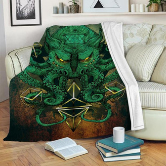 Octopus Monster Blanket , Octopus Blanket Sherpa Fleece mink Blanket, Adult Blanket - Gifts Her Him | Mazezy