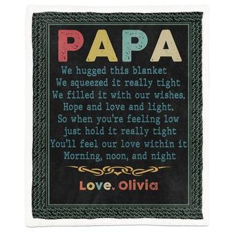 Papa blankets, Christmas blanket Gifts, gift for grandpa, Custom blanket, family blankets, blanket for dad granddaughter family | Mazezy CA