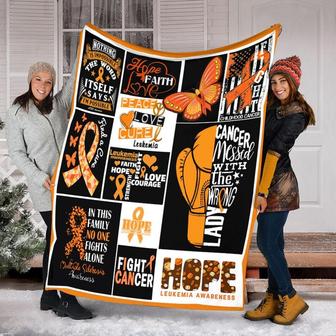 Peace Love Cure Blanket, Meaningful Blanket Fleece Sherpa Mink Blankets, Christmas Gift, Anniversary Gift | Mazezy CA
