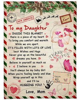 Perfect gift for Daughter Blanket, Christmas Blanket, Gift from Mom, Daughter's birthday, Fleece Sherpa Blanket, gifts for girl,family lover | Mazezy UK