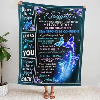 Perfect gift for daughter, daughter blanket, gift from dad and mom, christmas blanket, gifts for daughter, daughter's birthday, family gifts | Mazezy AU