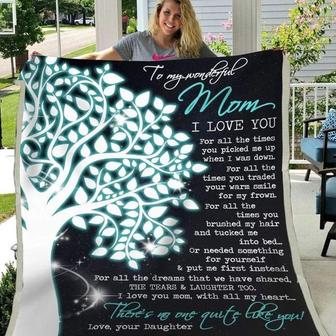 Perfect gifts for mom, Mother's blanket, Gift for mommy, Christmas gift, Personalized Fleece Sherpa Blankets, mom's birthday | Mazezy