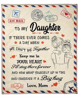 Personalized blankets for daughter, Air Mail Letter NewYork Blanket, Fleece Sherpa Blankets, mother and daughter,Christmas blankets | Mazezy