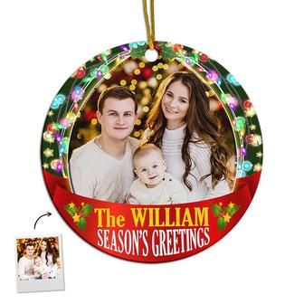 Personalized Christmas Is All About Family Ornament | Gift For Family | Custom Photo Ornament | Mazezy