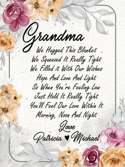 Personalized Grandma Blanket, Gifts for Grandma, Personalized Blanket For Grandma, Mom Grandma Gift Personalized, Grandparent Blanket Gift | Mazezy