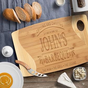 Personalized Grilling & Chilling Bamboo Cutting Board