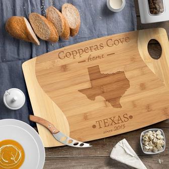 Personalized Home City State Bamboo Cutting Board