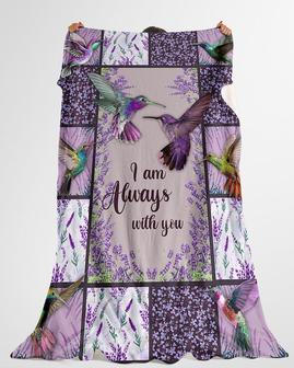 Personalized I'm Always With You Hummingbirds| Fleece Sherpa Woven Blankets| Christmas Gift Ideas | Mazezy