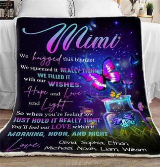 Personalized Mimi blanket, blanket gift for Grandma,mom blanket, granddaughter, mother gifts, Custom name blanket, nana gifts, gift for mom | Mazezy AU