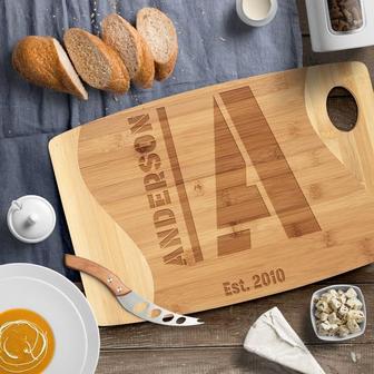 Personalized Stenciled Bamboo Cutting Board